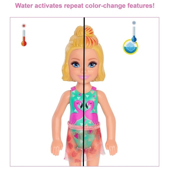 Barbie COLOR REVEAL COLOR BLOCK SERIES & SAND & SUN SERIES CHELSEA DOLLS - Picture 12 of 15